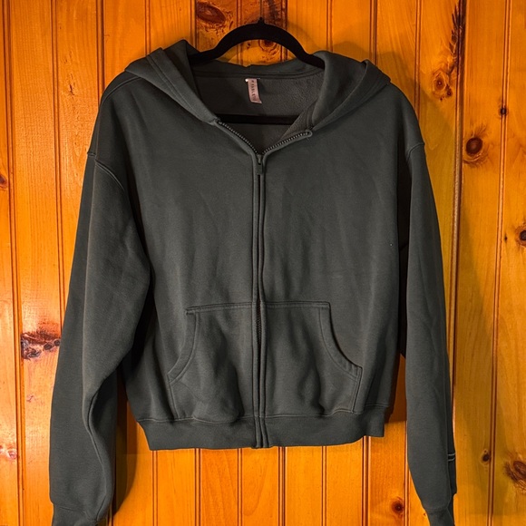 Fabletics Tops - Fabletics Olive Green Fleece Hoodie